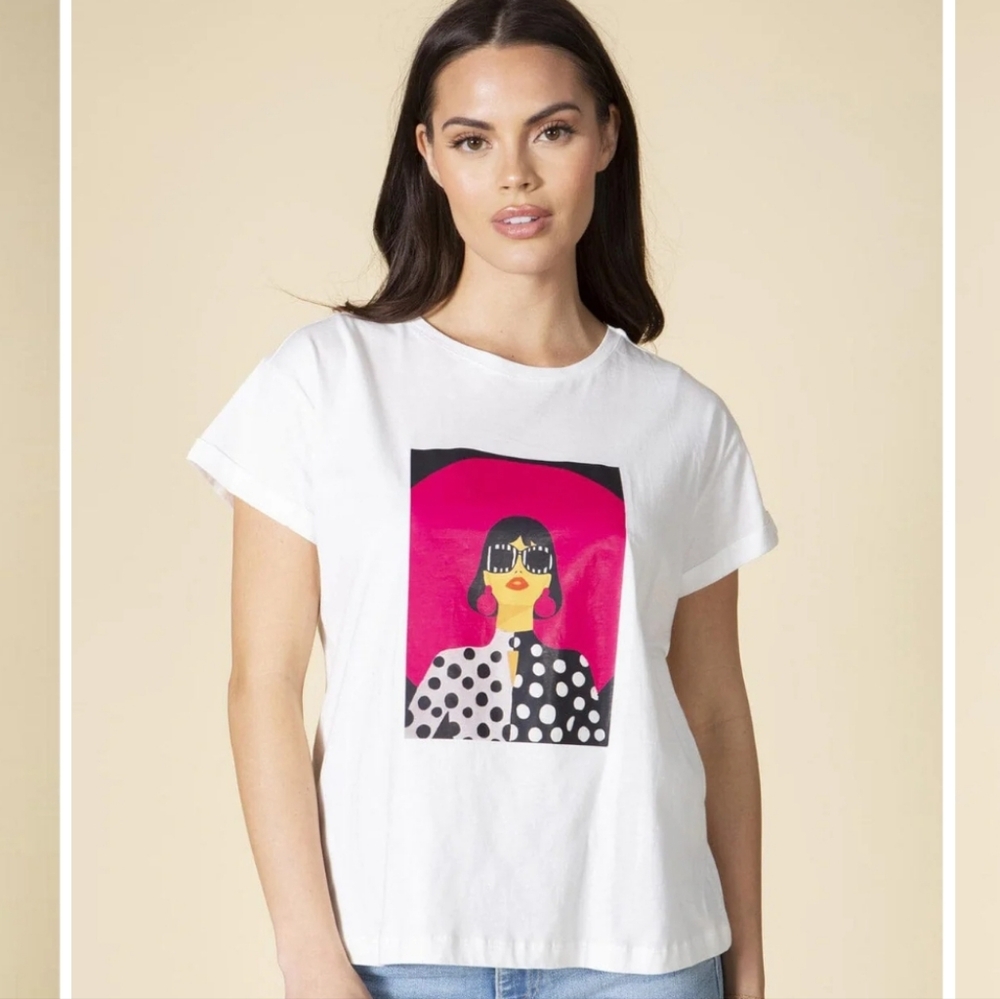 WOMEN'S SHORT SLEEVE GRAPHIC BASIC T-SHIRT